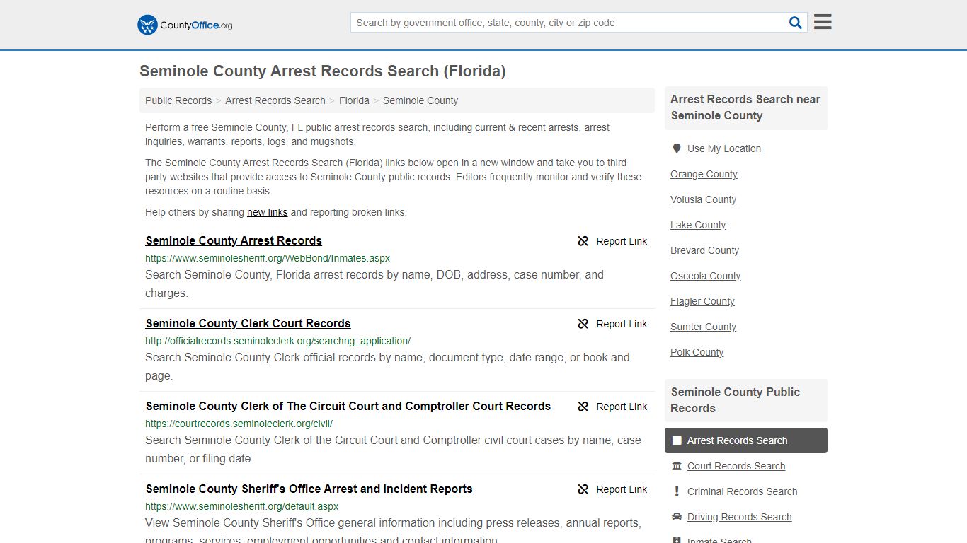 Arrest Records Search - Seminole County, FL (Arrests ...